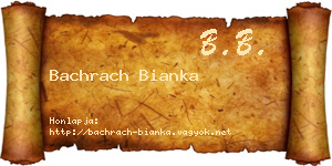 Bachrach Bianka névjegykártya